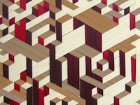 Sally Shore Fiber Art Escher Stripes Art